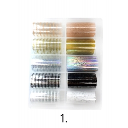 Papel foil variado 10 pcs...