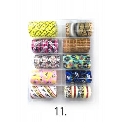 Papel foil variado 10 pcs...